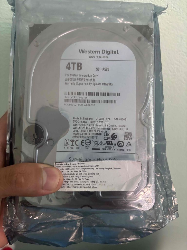Ổ cứng HDD Western Digital SC HA520 4TB. Mua bán Linh kiện (RAM, Card...) tại Quận Hà Đông Hà Nội được đăng bởi Hieuz Tech hình 1
