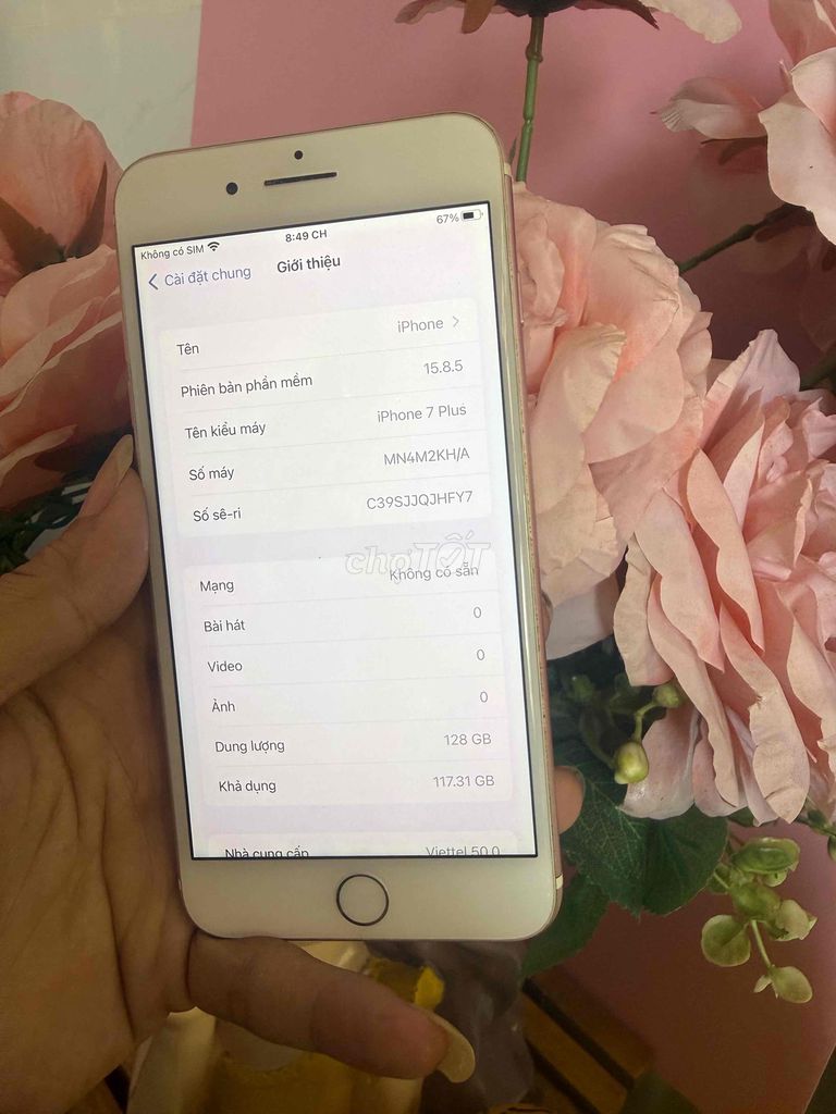 Apple iPhone 7 Plus 128GB Vàng hồng. Mua bán Điện thoại tại Thành phố Tân An Long An được đăng bởi mua xin alo no SMS hình 1
