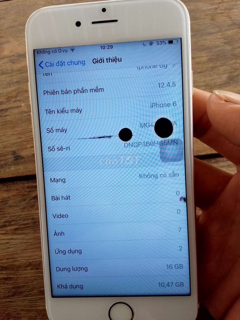 Apple iPhone 6 16GB Vàng hồng. Mua bán Điện thoại tại Huyện Cầu Ngang Trà Vinh được đăng bởi Có ten Ko hình 1