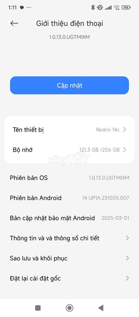 Xiaomi Redmi 14c 256GB. Mua bán Điện thoại tại Huyện Kiến Xương Thái Bình được đăng bởi Baby Hoang hình 1
