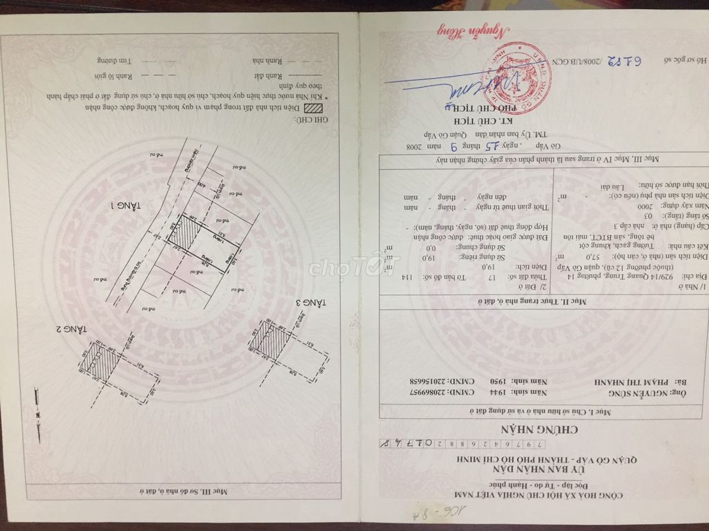 Bán nhà 945/16 Quang Trung. Mua bán nhà ở tại Quận Gò Vấp Tp Hồ Chí Minh được đăng bởi Nguyen Van Hung hình 2
