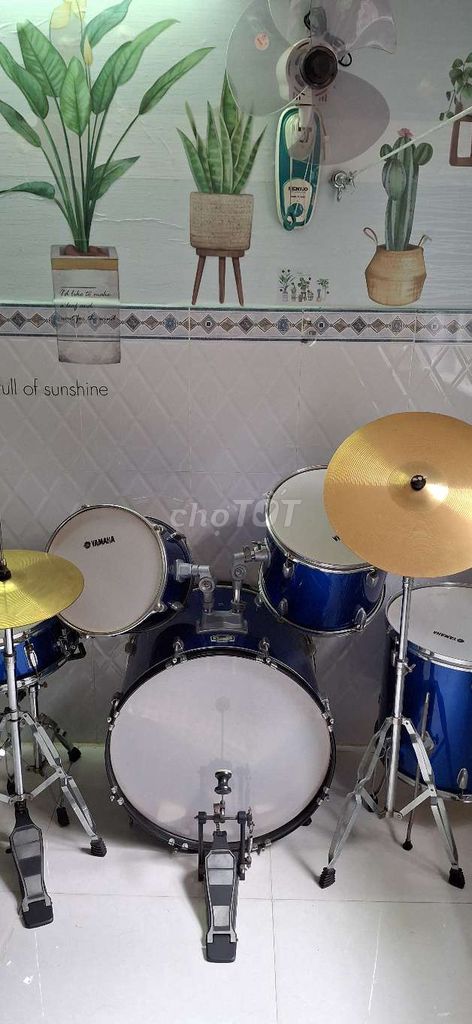 Bộ trống Yamaha Xanh dương. Mua bán Nhạc cụ tại Huyện Nhà Bè Tp Hồ Chí Minh được đăng bởi MinhKhang hình 1