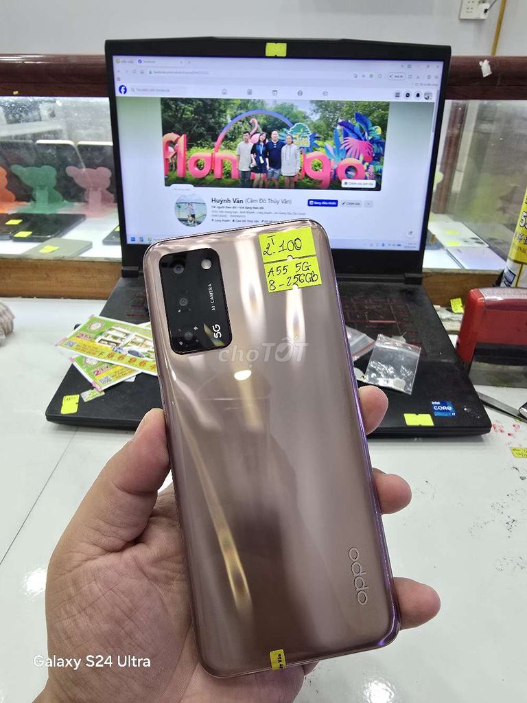 Oppo A55 5G 8GB 256GB Hồng. Mua bán Điện thoại tại Thành phố Long Xuyên An Giang được đăng bởi Facebook Cầm Đồ Thúy Vân hình 1