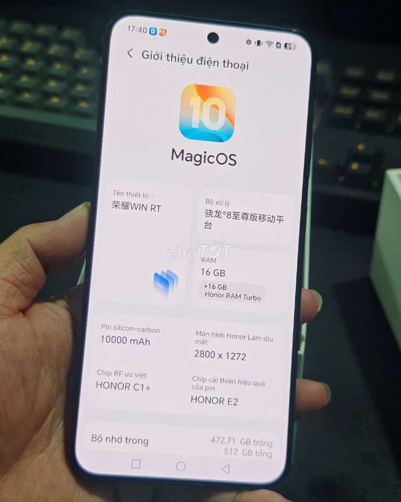 Honor WIN RT 16GB 512GB Đen. Mua bán Điện thoại tại Thành phố Thủ Đức Tp Hồ Chí Minh được đăng bởi CỎ BA LÁ hình 1