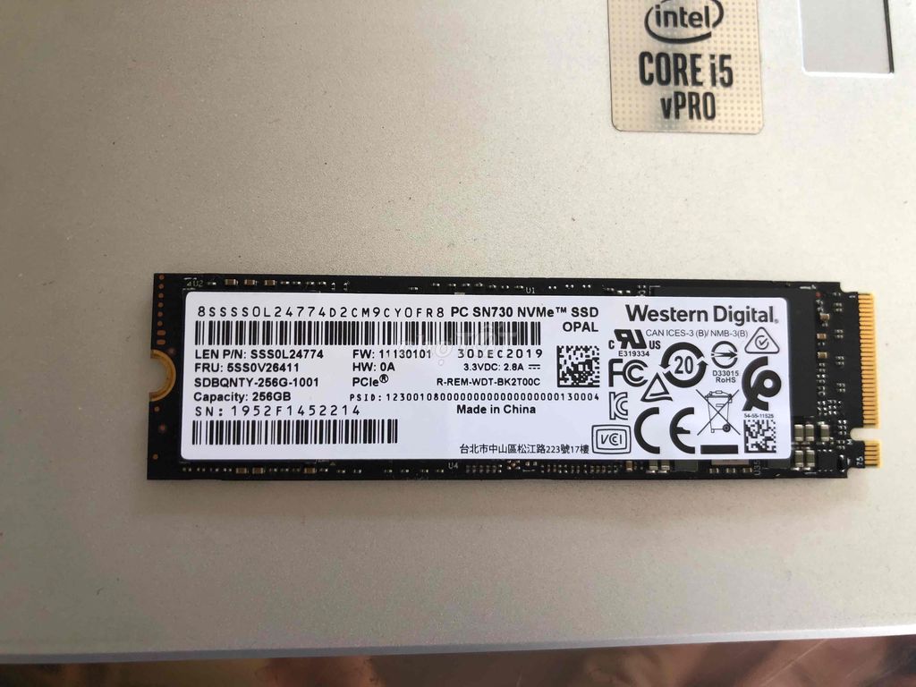 SSD Western Digital Nvme m2 256G