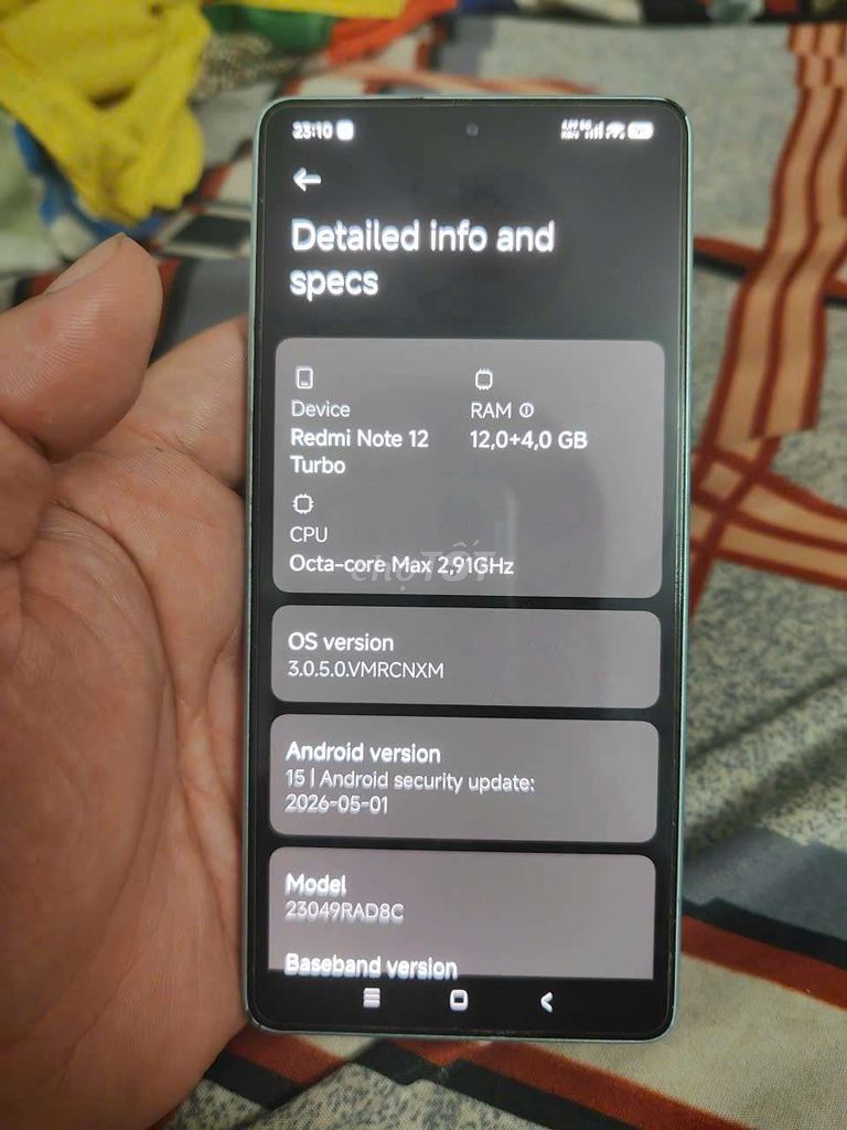 Xiaomi Redmi Note 12 Turbo 12GB/512GB Trắng. Mua bán Điện thoại tại Quận Tân Phú Tp Hồ Chí Minh được đăng bởi Béo hình 1