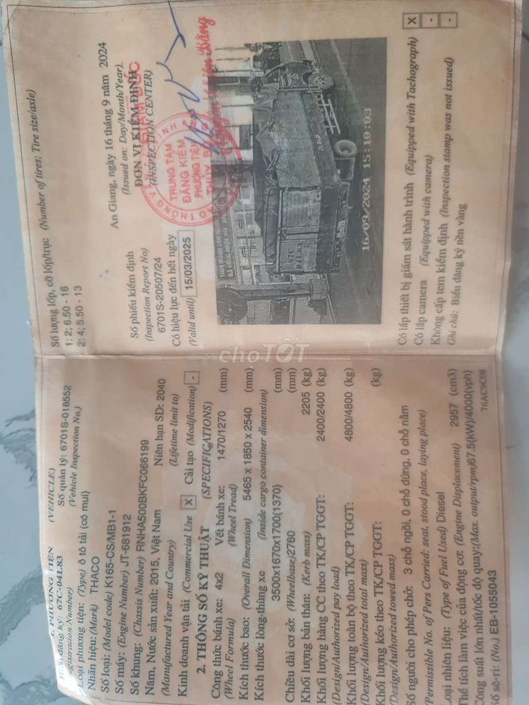 Ban Xe TaiThaCo 2.4. Mua bán Xe tải, xe ben tại Thành phố Long Xuyên An Giang được đăng bởi Mua ban do cu hình 1