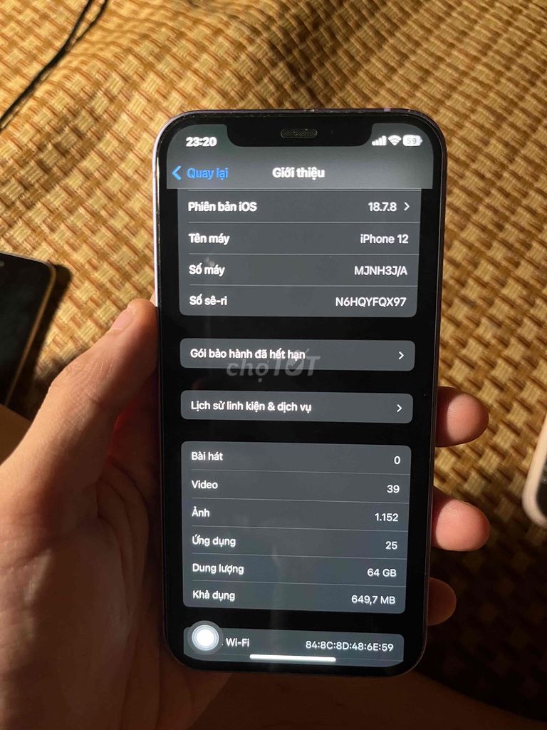 Apple iPhone 12 64GB Tím 79%. Mua bán Điện thoại tại Quận Hoàng Mai Hà Nội được đăng bởi Minh hình 1