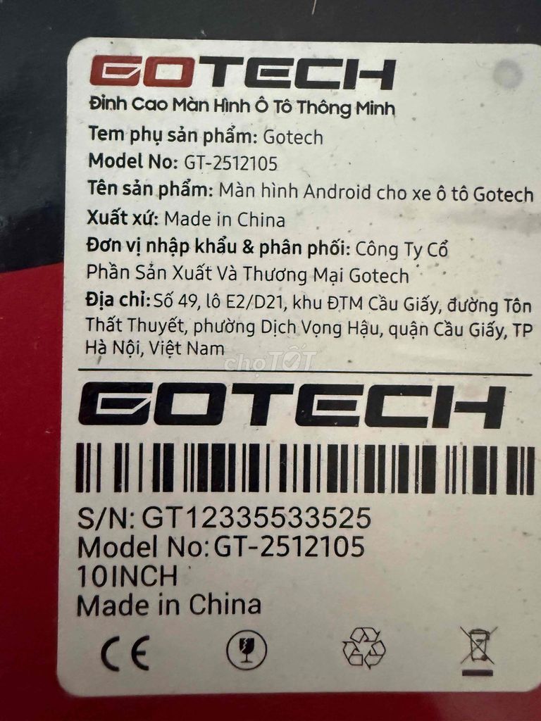 Màn hình thông minh Gotech 10in