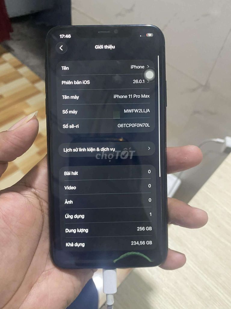 iPhone 11 Pro Max 256GB Xám Hư hỏng. Mua bán Điện thoại tại Quận 12 Tp Hồ Chí Minh được đăng bởi Nam Trần hình 1