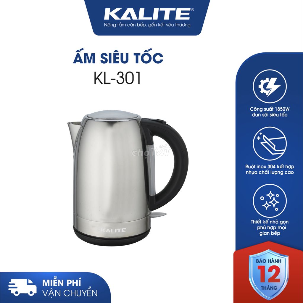 Ấm đun siêu tốc KALITE KL-301. Mua bán Bếp, lò, đồ điện nhà bếp tại Quận Hà Đông Hà Nội được đăng bởi Hoang Hieu hình 1