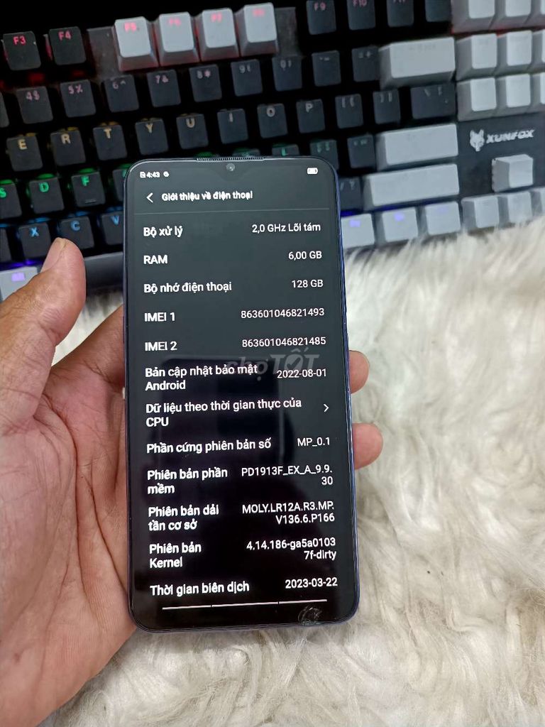 VIVO S1 6GB.128GB PIN 4500 HELIO P65 MƯỢT MÀ