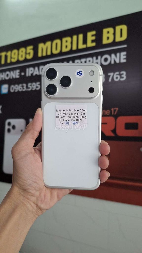 Apple iPhone 14 Pro Max 256GB Bạc Đã qua sử dụng. Mua bán Điện thoại tại Thành phố Thủ Dầu Một Bình Dương được đăng bởi TTMobileBD hình 1