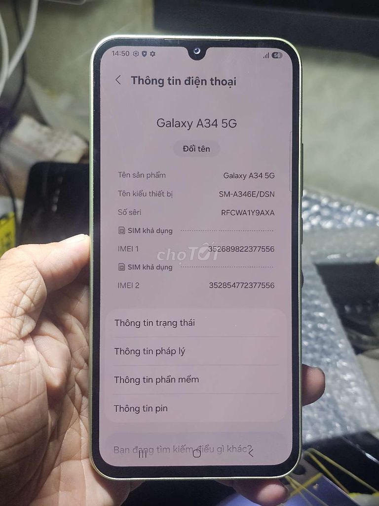 Galaxy A34 5G 256GB zin toàn bộ giá rẻ . Mua bán Điện thoại tại Quận 8 Tp Hồ Chí Minh được đăng bởi Thiên Hòa mobile  hình 1