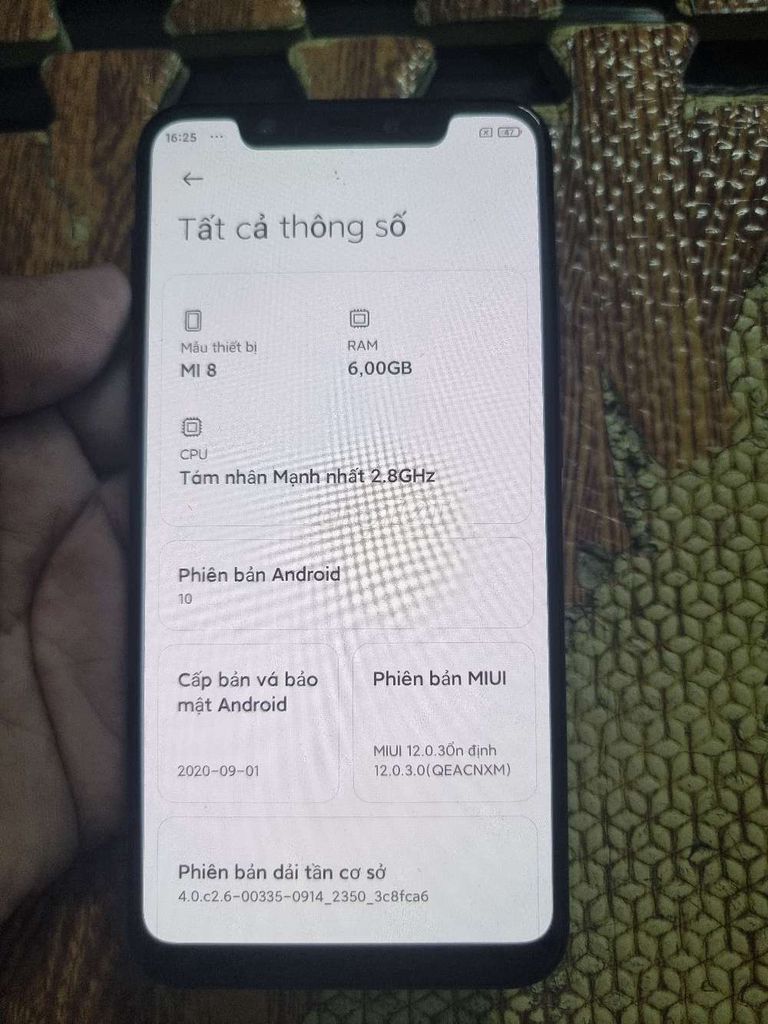 Xiaomi Mi 8 giao lưu/thu mua. Mua bán Điện thoại tại Huyện Thanh Trì Hà Nội được đăng bởi Vua điện thoại hình 1