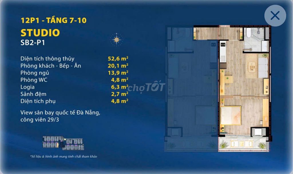 Studio above Aeon Mall with views of 29/3 Park — photo 9
