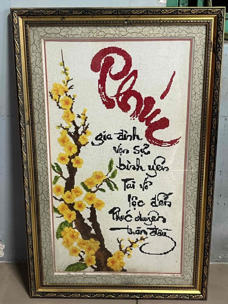 Tranh thêu chữ thập Phúc (đã gồm khung). Mua bán Đồ sưu tầm, đồ cổ tại Huyện Long Thành Đồng Nai được đăng bởi Ngọc hình 1