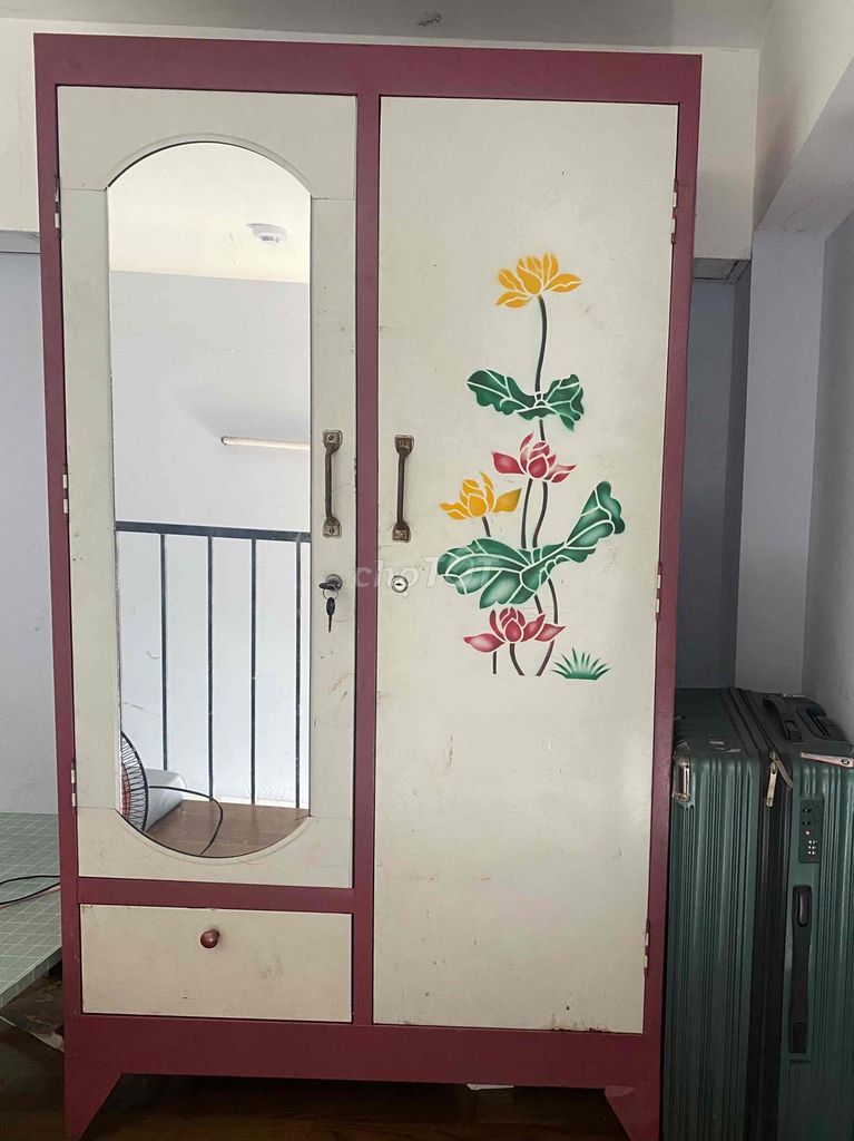 Tủ quần áo Nhôm 2 cánh Kem, Đỏ có gương. Mua bán Tủ, kệ gia đình tại Thành phố Thủ Đức Tp Hồ Chí Minh được đăng bởi Hằng Bảo hình 1