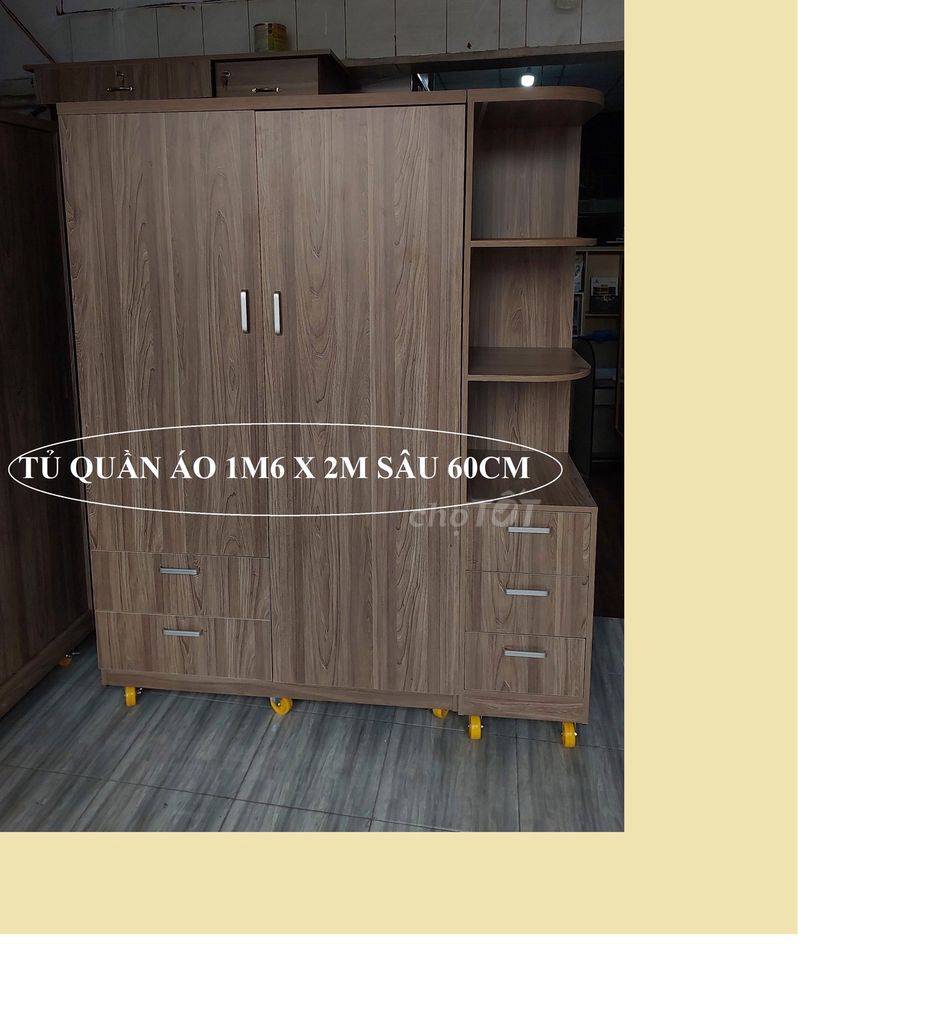 Tủ quần áo gỗ nâu 1m6x2m. sẵn hàng ạ. Mua bán Tủ, kệ gia đình tại Quận Bình Tân Tp Hồ Chí Minh được đăng bởi BÀN GHẾ VĂN PHÒNG  hình 1