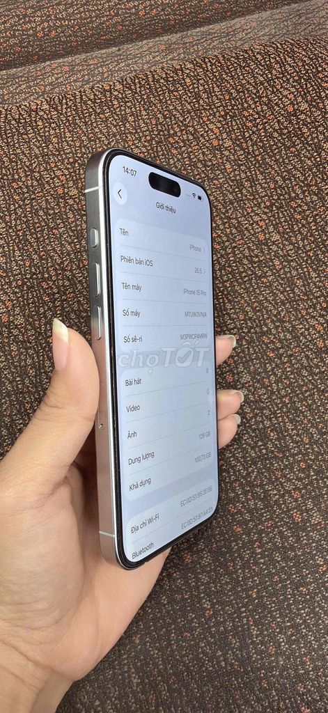 Apple iPhone 15 Pro 128GB Trắng VN/A. Mua bán Điện thoại tại Quận Long Biên Hà Nội được đăng bởi Tú Anh  hình 1