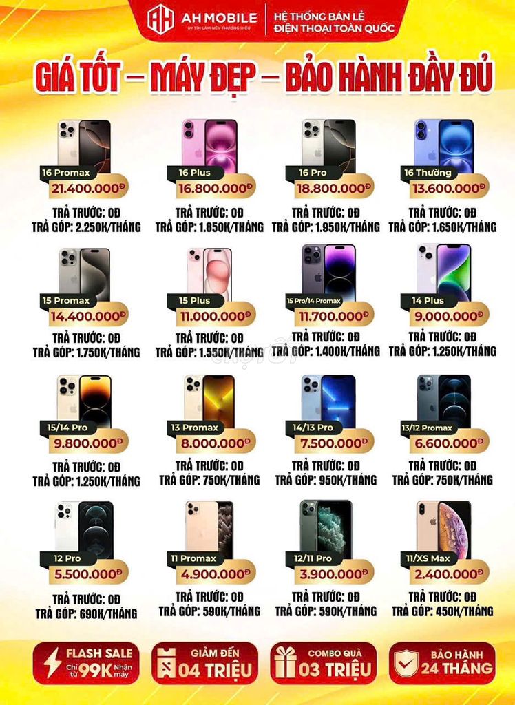 🍎IPHONE XẢ KHO  GIẢM SỐC 4TR - BAO NỢ XẤU 🍎. Mua bán Điện thoại tại Quận Thanh Khê Đà Nẵng được đăng bởi AH Mobile 239 Trần Cao Vân Đà Nẵng hình 1