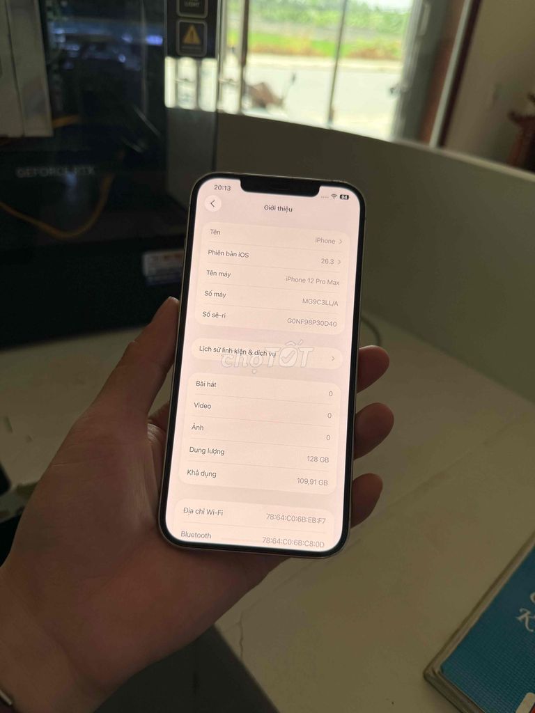 iPhone 12 Pro Max 128GB Bạc. Mua bán Điện thoại tại Huyện Thuỷ Nguyên Hải Phòng được đăng bởi Hùng Nguyễn THP store hình 1