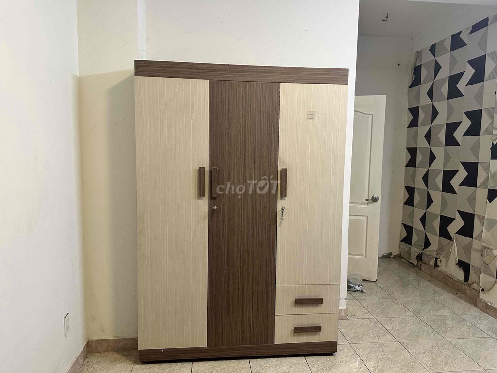 Tủ quần áo gỗ 3 cánh 2 ngăn ngang 15 cao 2.2. Mua bán Tủ, kệ gia đình tại Quận Phú Nhuận Tp Hồ Chí Minh được đăng bởi Hương hình 1