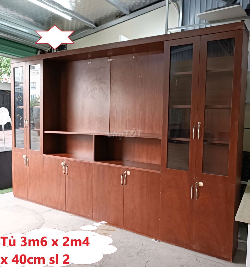 Tủ Giám đốc, tủ hồ sơ, tủ tài liệu, tủ kệ sách 3m6. Mua bán Tủ, kệ gia đình tại Quận Bình Thạnh Tp Hồ Chí Minh được đăng bởi Shop Nội thất Phú Nhàn hình 1