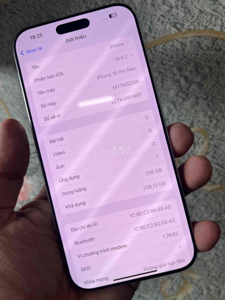 iPhone 16 Pro Max 256GB Trắng. Mua bán Điện thoại tại Thành phố Dĩ An Bình Dương được đăng bởi nguyễn phương hình 1