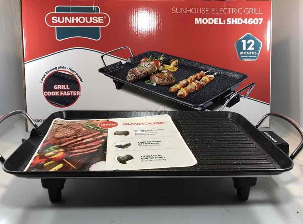 Bếp nướng điện SUNHOUSE SHD4607 Đen. Mua bán Bếp, lò, đồ điện nhà bếp tại Quận 7 Tp Hồ Chí Minh được đăng bởi Kim Anh hình 1
