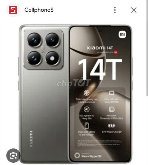 Xiaomi 14T Xám. Mua bán Điện thoại tại Quận Cẩm Lệ Đà Nẵng được đăng bởi Lê Khắc Quang Tiến hình 1