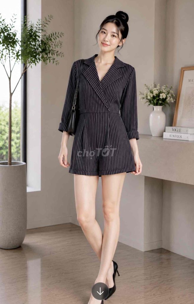 Jumpsuit Nữ Đen sọc trắng size M. Mua bán Quần áo tại Huyện Bình Chánh Tp Hồ Chí Minh được đăng bởi Quyên hình 1