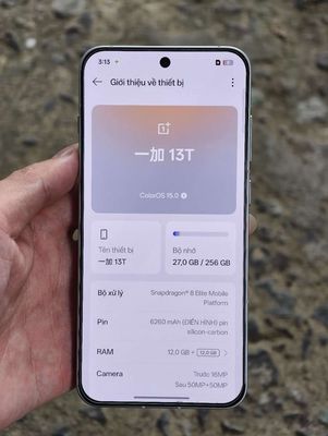one plus 13t bản 12/256 fulbox đầy đủ phụ kiện. Mua bán Điện thoại tại Thành phố Thủ Đức Tp Hồ Chí Minh được đăng bởi NANI MOBILE