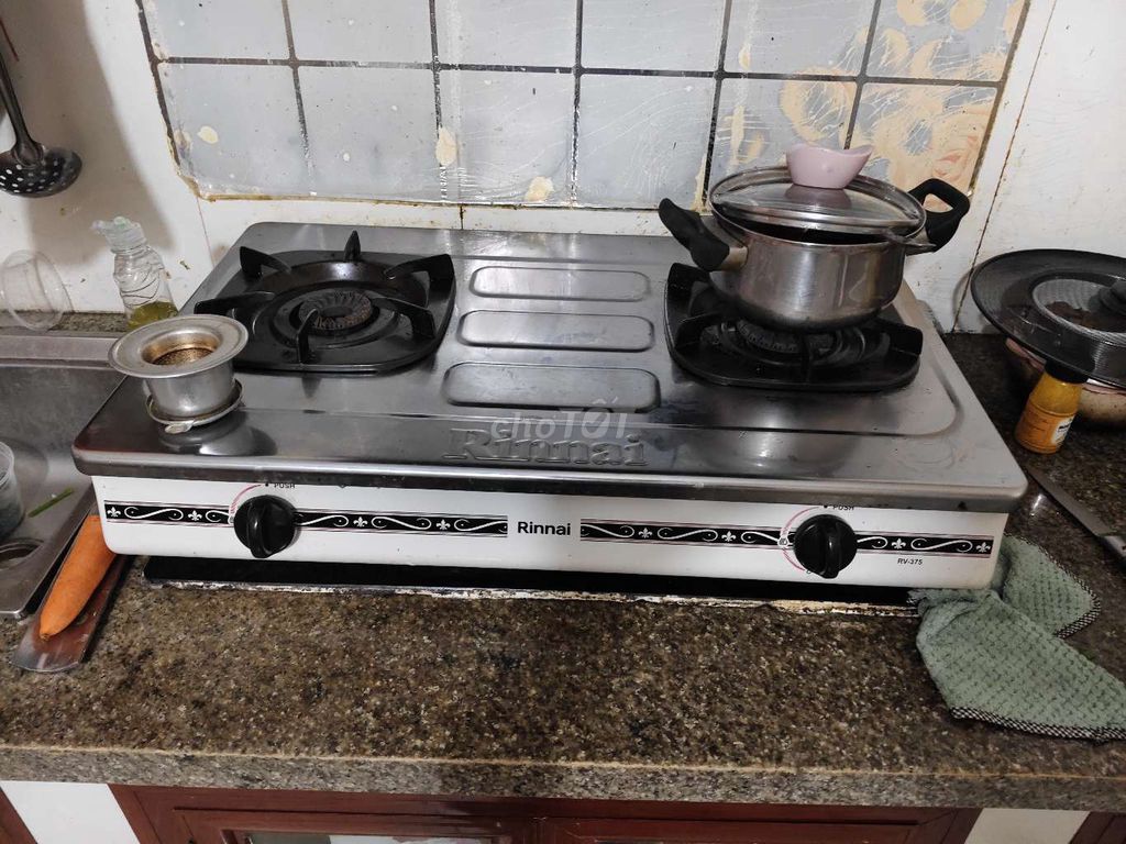 Bếp ga Rinnai RV-375 Trắng bạc Kim loại. Mua bán Bếp, lò, đồ điện nhà bếp tại Quận 7 Tp Hồ Chí Minh được đăng bởi Nguyễn Thạnh hình 1
