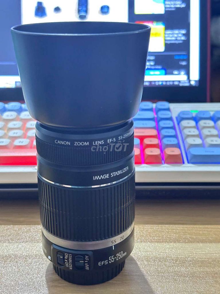 Ống kính Canon EF-S 55-250mm chống rung Đen. Mua bán Máy ảnh, Máy quay tại Huyện Châu Thành An Giang được đăng bởi Vạn hình 1