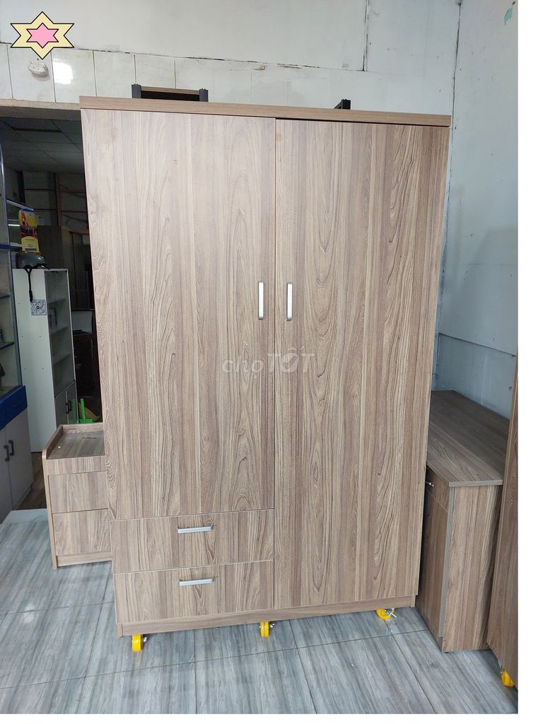 Tủ quần áo gỗ 1m2x2m Nâu gỗ có sẵn hàng. Mua bán Tủ, kệ gia đình tại Quận Gò Vấp Tp Hồ Chí Minh được đăng bởi NỘI THẤT VĂN PHÒNG hình 1