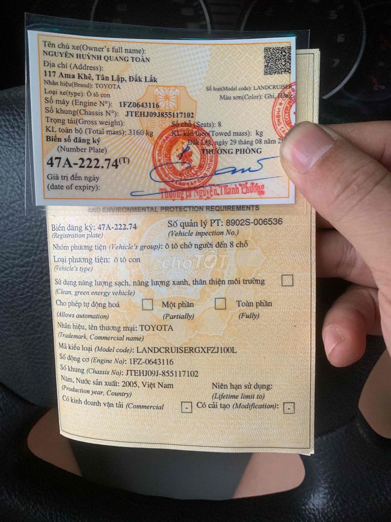 Toyota Land Cruiser 2005 cầu điện GX 4.5. Mua bán Ô tô tại Thành phố Buôn Ma Thuột Đắk Lắk được đăng bởi Toàn hình 13
