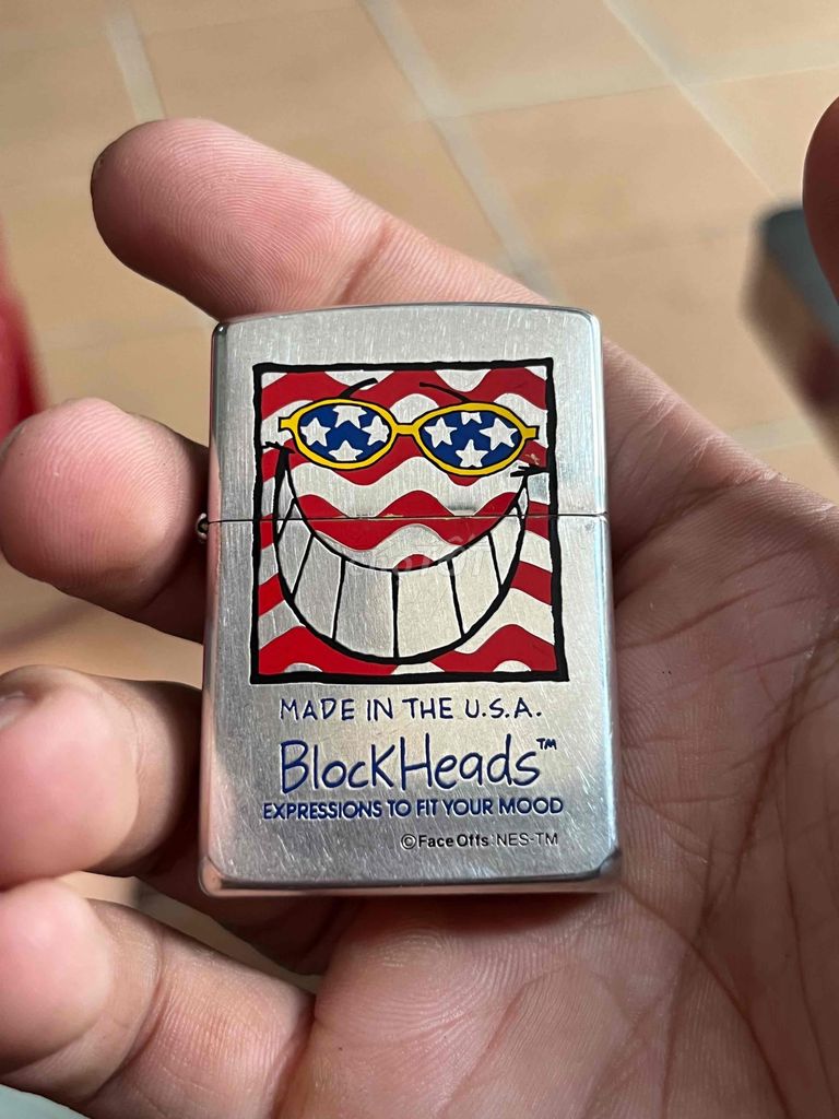 Zippo Block Heart Usa La mã mộc ngược độc lạ