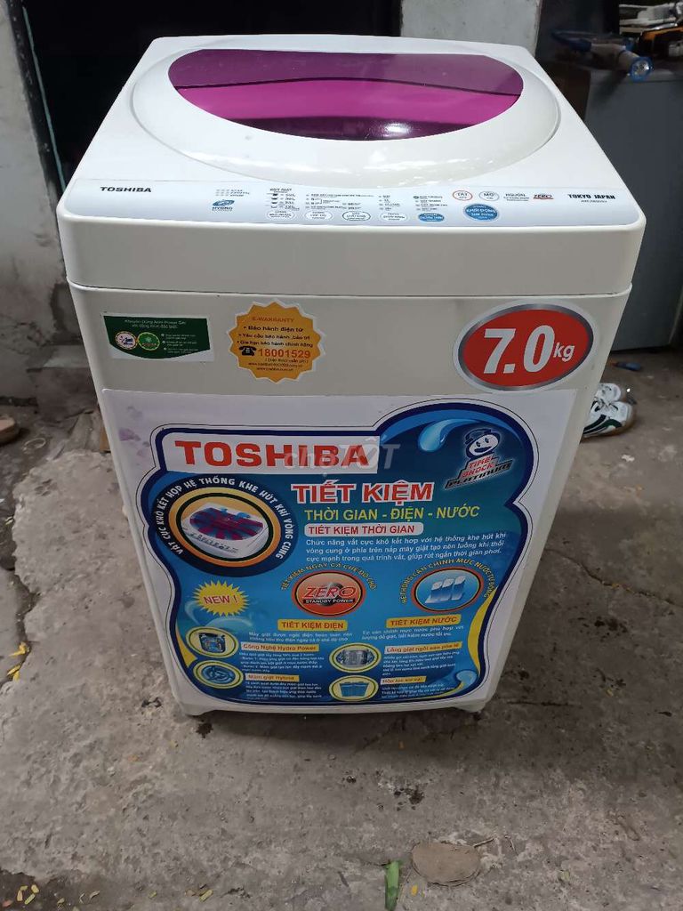 Máy giặt Toshiba 7kg cửa trên tiết kiệm điện. Mua bán Máy giặt tại Quận 7 Tp Hồ Chí Minh được đăng bởi Loan Tran hình 1
