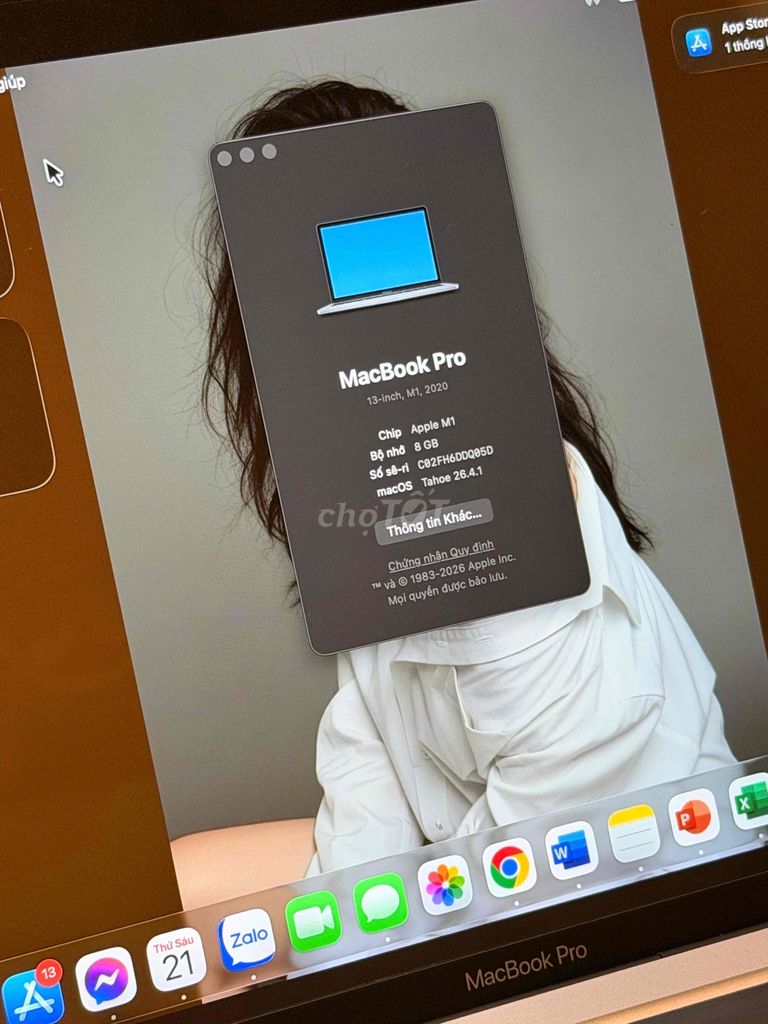 Apple Macbook Pro M1 2020 13.3 inch 8GB/256GB. Mua bán Laptop tại Quận Thanh Xuân Hà Nội được đăng bởi Linh Đoàn hình 1