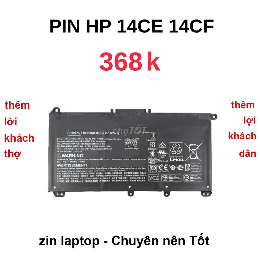 Pin Hp 14CE 14CF 15CD 15DA .... Mua bán Linh kiện (RAM, Card...) tại Thành phố Biên Hòa Đồng Nai được đăng bởi Zin Laptop hình 1