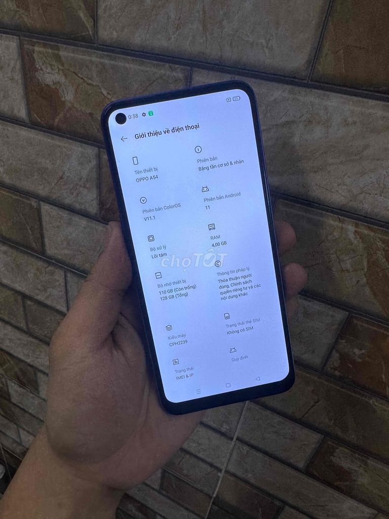 Cần Bán OPPO A54 4/128G Màn Có Thay Vỏ Đẹp