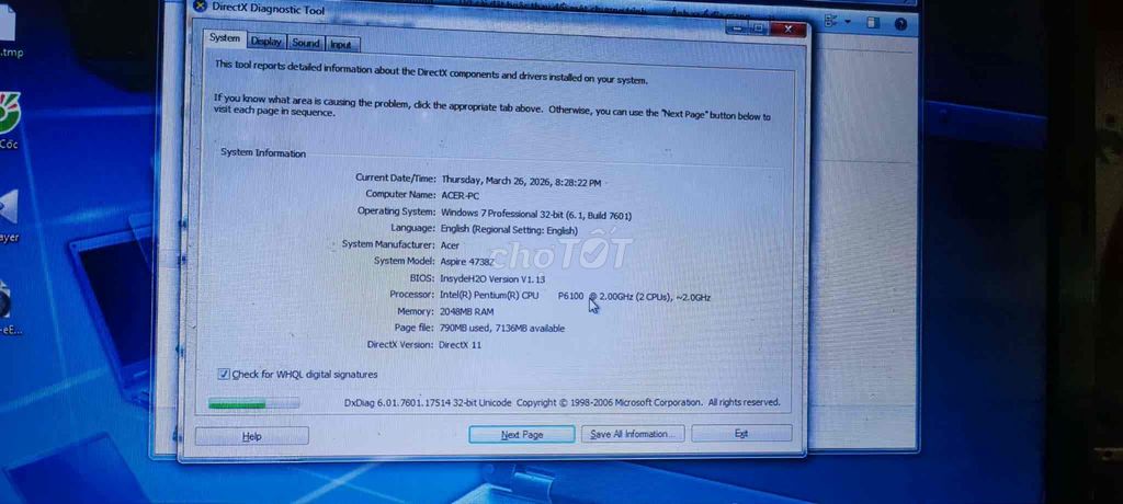 acer đời cũ. Mua bán Laptop tại Quận Đống Đa Hà Nội được đăng bởi Quang Minh hình 1