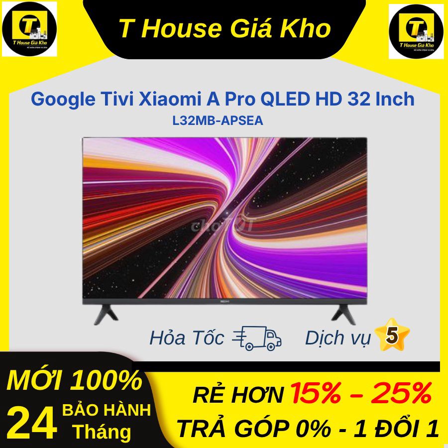 Google Tivi Xiaomi A Pro QLED HD 32" mới 100%. Mua bán Tivi, Âm thanh tại Quận Bình Thạnh Tp Hồ Chí Minh được đăng bởi T HOUSE GIÁ KHO hình 1