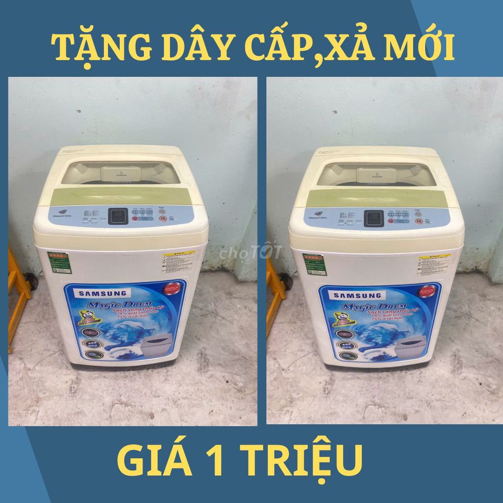 TẶNG ( dây cấp + dây xả mới 100%) = SAMSUNG 7,5KG