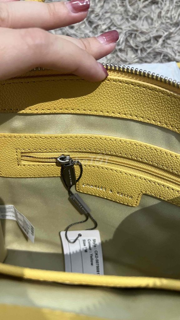 Pass túi Charles Keith auth y hình vàng đẹp