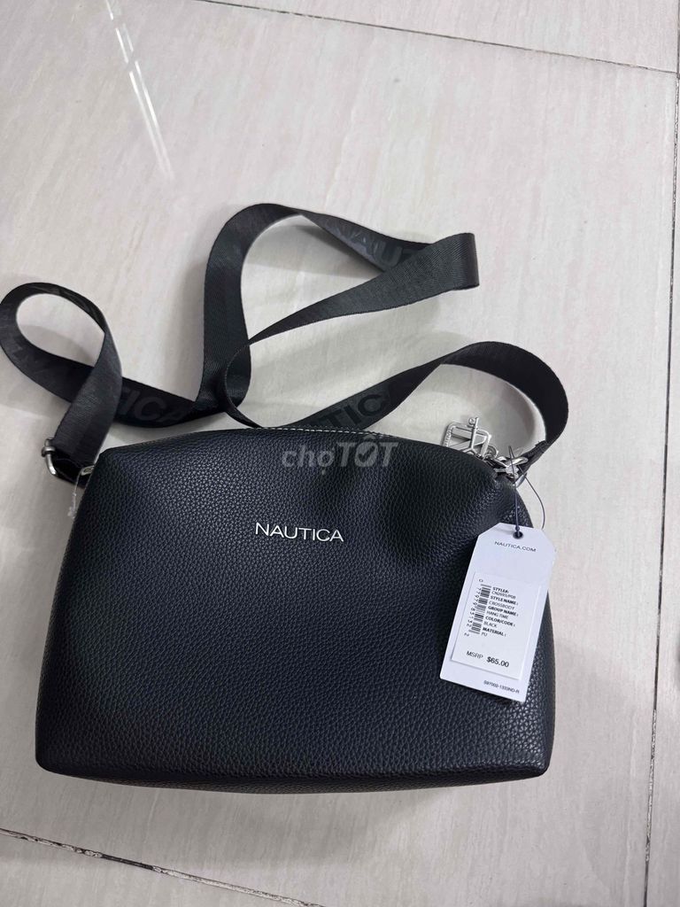 Túi đeo chéo Nautica Da thật Đen. Mua bán Túi xách tại Quận Tân Phú Tp Hồ Chí Minh được đăng bởi Bích hình 1