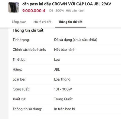 Loa thùng JBL 29AV Đen Đã sử dụng và đẩy Crown. Mua bán Tivi, Âm thanh tại Thành phố Dĩ An Bình Dương được đăng bởi huong pham
