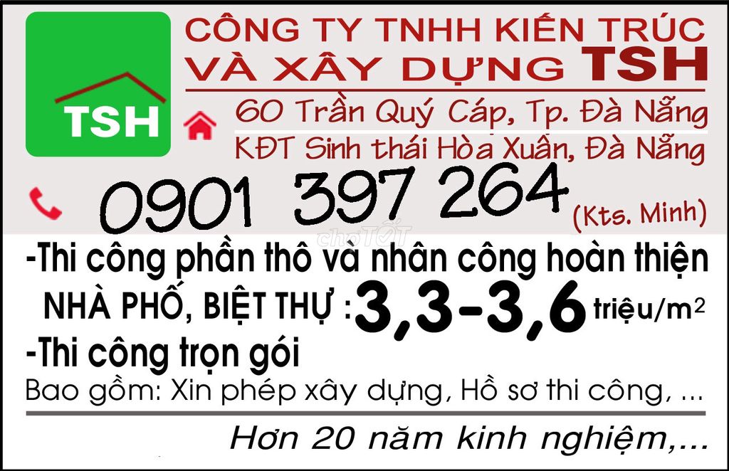 - Thi công phần thô, Thi công trọn gói nhà phố,...