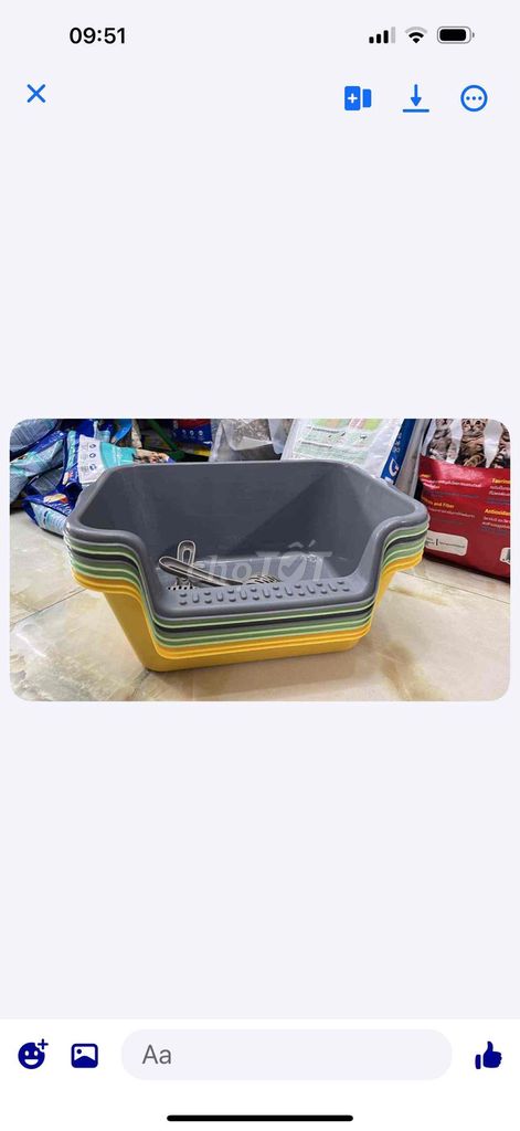 Chậu cát vệ sinh Nhựa Xám Dung tích lớn. Mua bán Phụ kiện, Thức ăn, Dịch vụ tại Quận Ngũ Hành Sơn Đà Nẵng được đăng bởi trịnh trang hình 1